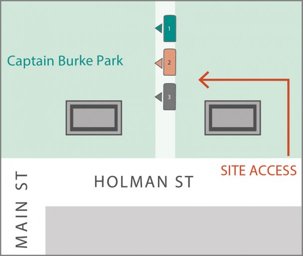 Captain Burke Park site map