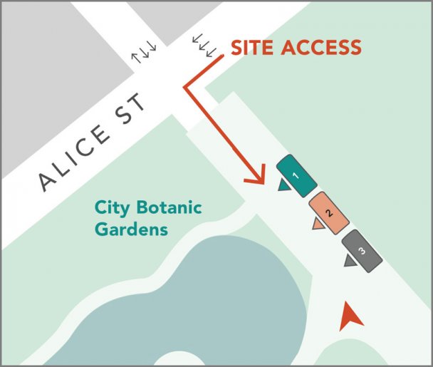 City Botanic Gardens site map